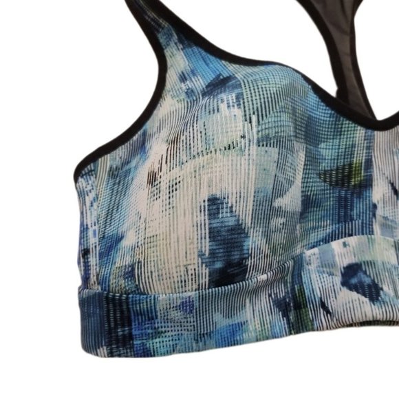 Lululemon Speed Up Sports Bra Sun Dazed Multi Blue Mesh Racerback 8 - Picture 6 of 15
